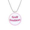 Pink Golf Goddess Ball Marker on Serenity Magnetic Necklace
