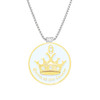 White Queen Of The Course Swarovski Crystal Ball Marker on Serenity Magnetic Necklace