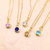 Birthstone Charm Necklace in Gold - Build Your Own
