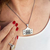 Sterling Silver .925 Alamo Pendant Necklace with Stainless Steel Chain