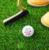 Golf Balls - Fun Golf Themed Phrase Golf Ball Set Featuring Live Love Golf, Putt Now Wine Later & Kiss My Putt (Sleeve of 3)