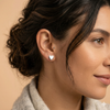 Heart Shaped Earrings in Rose Gold or Silver