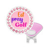"Eat, Pray, Golf" Marker adorned with Crystals from Swarovski®- with Hat Clip | Choose your Color