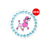 Cutesy Poodle Ball Marker adorned with Crystals from Swarovski®- with Hat Clip
