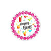 Happy Hour Ball Marker with Glitter Dots | Hat Clip Included | Choose your Color