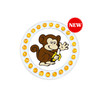 Monkey Business Ball Marker With Gold Glitter Dots