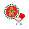 Gingerbread Man Ball Marker With Glitter Dots & Hat Clip - Choose Your Color