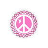 Peace Sign Pink Ball Marker with Swarovski Crystals