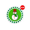 Snowman Ball Marker With Green Glitter Dots & Hat Clip