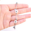 Sterling Silver Golf Bracelet With Mother of Pearl Flowers fearturing Golf Clubs & Putters