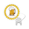 Round Beer Mug Ball Marker With Gold Glitter Dots