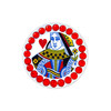 Queen of Hearts Ball Marker with Red Swarovski Crystals