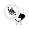 Ace Of Spades Ball Marker with Red Swarovski Crystals