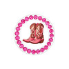 Pink Cowgirl Boots Glitzy Ball Marker with Hat Clip