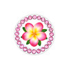 Pink Plumeria Swarovski Crystal Ball Marker with Hat Clip