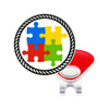 Autism Puzzle Ball Marker With Braided Edge + Hat Clip