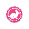 Easter Bunny Ball Marker With Pink Glitter