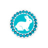 Easter Bunny Ball Marker With Teal Glitter