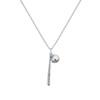 Sterling Silver Baseball & Bat Necklace | Sports Jewelry Gift