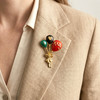 I Love Kids Gold Tone Lapel Pin Enamel Balloon Brooch