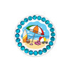 *LIMITED EDITION* Summer Daze Beach Themed Glitzy Ball Marker with Hat Clip