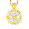 Chameleon Gold Magnetic Necklace with Interchangeable  Swarovski Crystal Ball Marker Sunflower White
