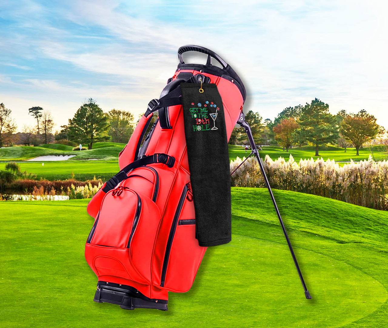 19th Hole Crystal Golf Towel