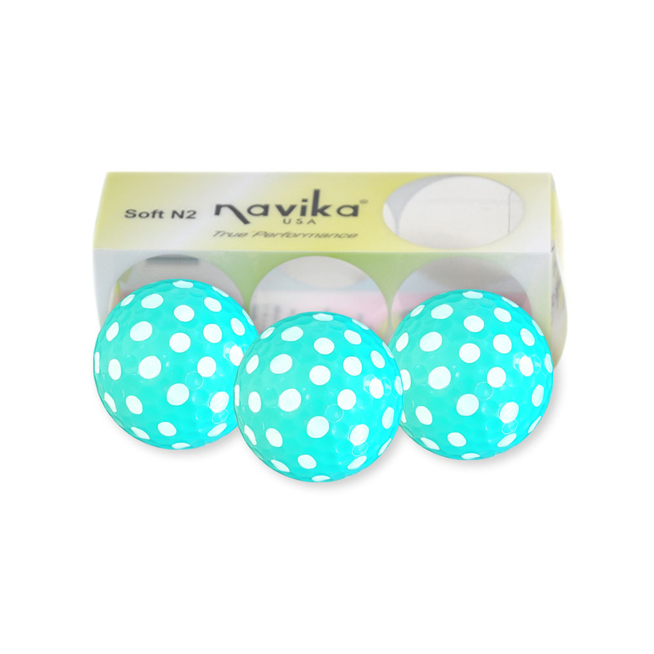 Golf Balls - Polka Dot Turquoise Blue