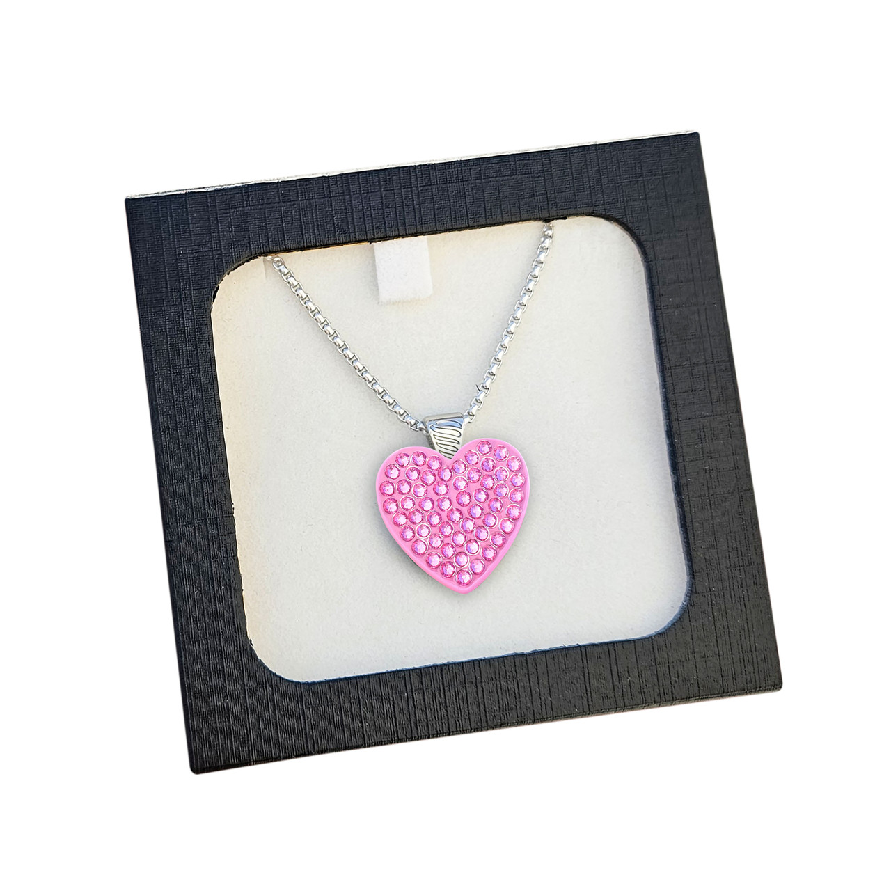 Navika Heart Swarovski Crystal Ball Marker on Serenity Magnetic Necklace - Thumbnail 4