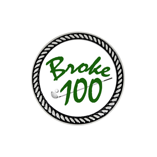 Broke 100 Ball Marker with Hat Clip