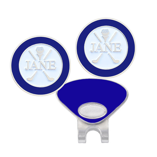 "Jane" Ball Marker with Hat Clip | Set Of 2