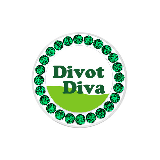Divot Diva Glitzy Ball Marker with Hat Clip