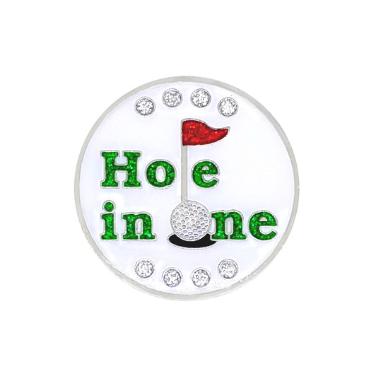 Hole in One Glitzy Ball Marker with Hat Clip