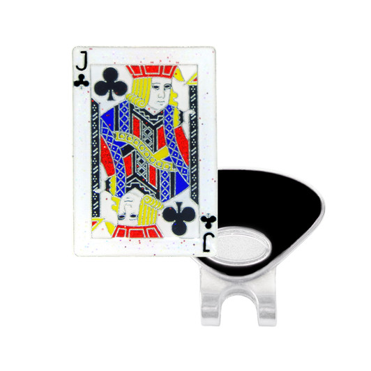 Poker Jack Glitzy Ball Marker with Hat Clip Poker Jack Glitzy Ball Marker with Hat Clip