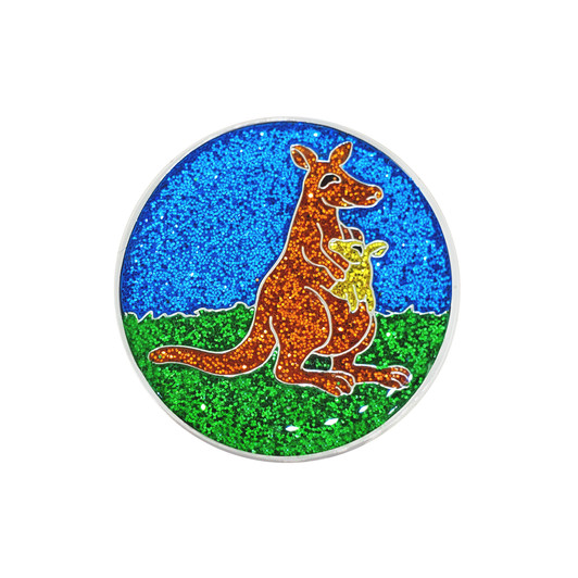 Kangaroo Glitzy Ball Marker with Hat Clip Kangaroo Glitzy Ball Marker with Hat Clip