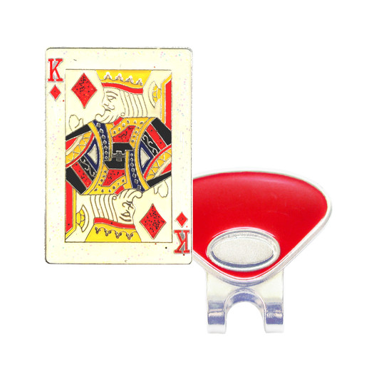 Poker King Glitzy Ball Marker with Hat Clip Poker King Glitzy Ball Marker with Hat Clip