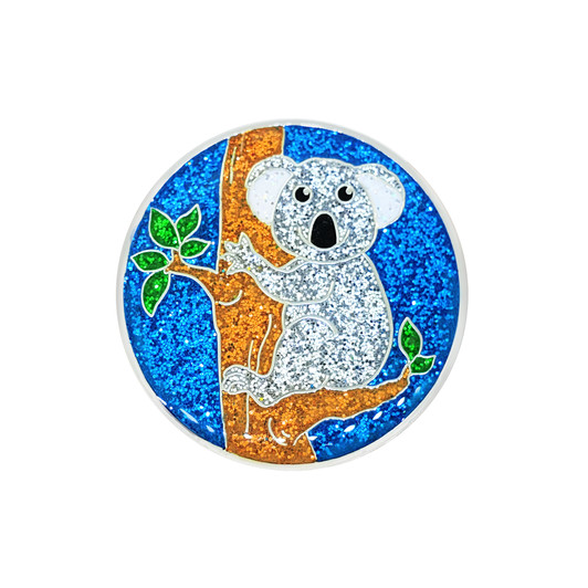 Koala Bear Glitzy Ball Marker with Hat Clip