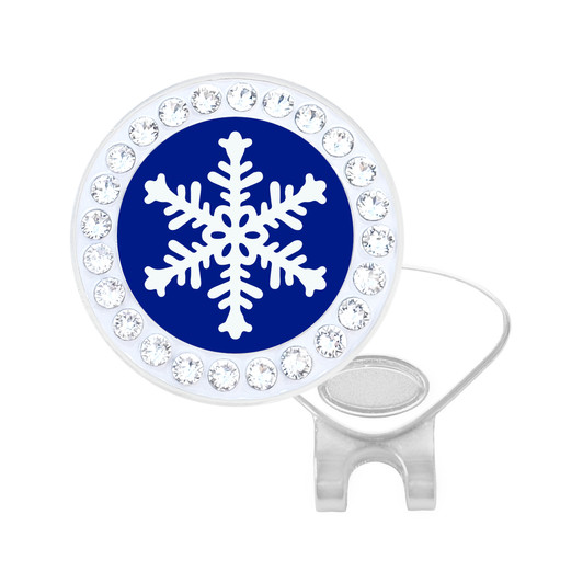 Christmas Snowflake Ball Marker adorned with Crystals from Swarovski® and Hat Clip