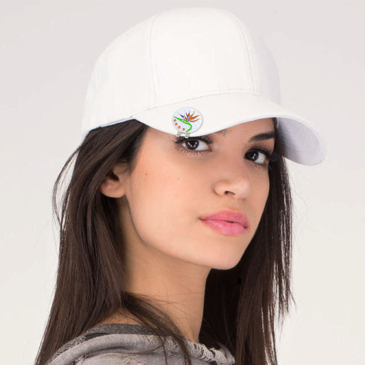 Bird of Paradise Ball Marker adorned with Crystals from Swarovski®- with Hat Clip