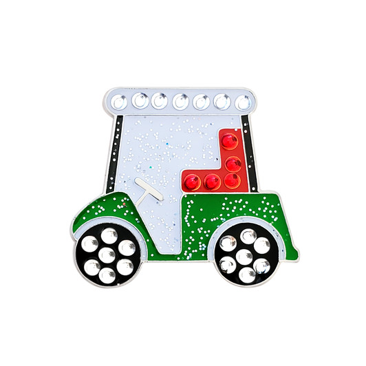 Golf Cart Golf Ball Marker with Swarovski Crystals by Navika