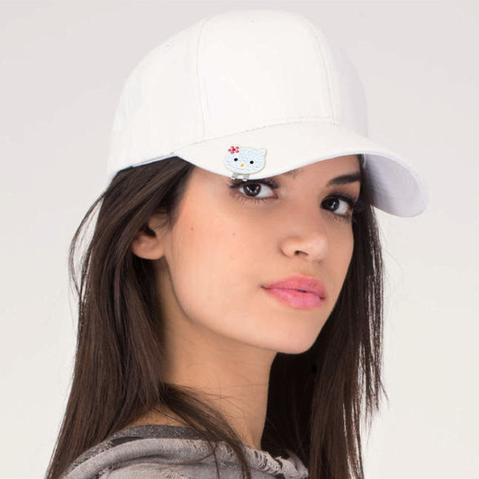 Kitty Ball Marker adorned with Crystals from Swarovski®- with Hat Clip Kitty Ball Marker adorned with Crystals from Swarovski®- with Hat Clip