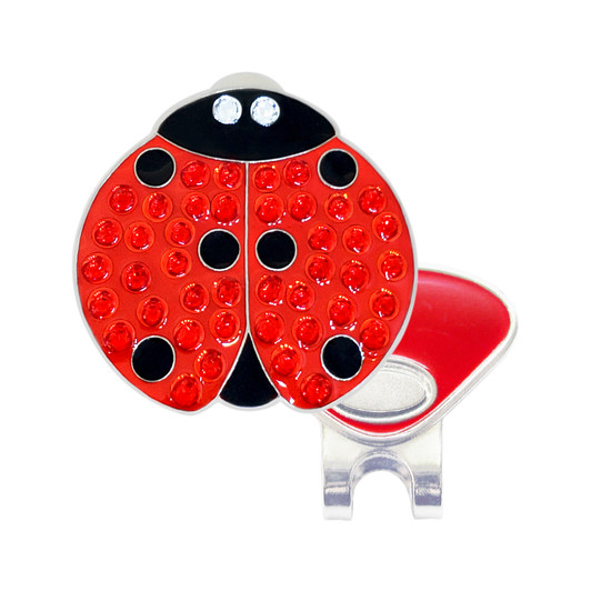 Lady Bug Golf Ball Marker with Swarovski Crystals by Navika