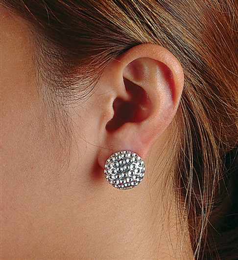 Sterling Silver Golf Ball Earrings Sterling Silver Golf Ball Earrings