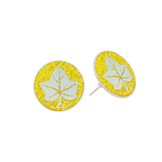 Ivy Leaf Glitzy Magnetic Ball Markers Earring Set - Choose your favorite Color!