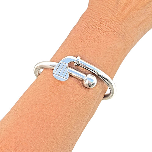 Golf Sterling Silver Bangle - Fine Jewelry Golf Sterling Silver Bangle - Fine Jewelry