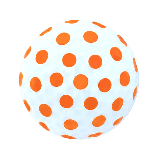 Golf Balls - Polka Dot White/ Orange