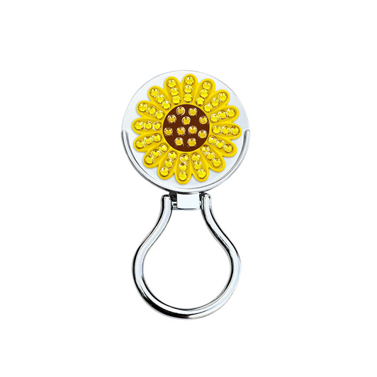 Eyeglass Holder With Removable Yellow Sunflower Crystal Ball Marker