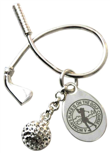 Golf Ball Skin Key Ring