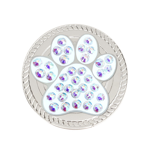 White Paw Magnetic Kicks Candy Shoe Ball Marker adorned with Crystals from Swarovski®