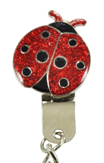 Crushed Crystal Ladybug Key Keyper Keychain